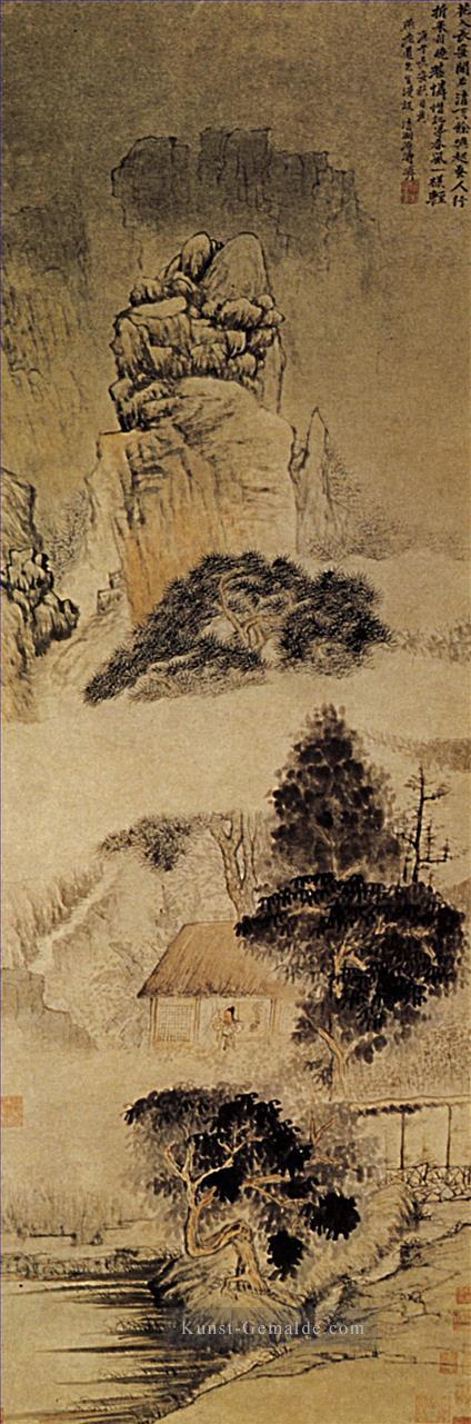 Shitao der betrunkene Dichter 1690 alte China Tinte Ölgemälde